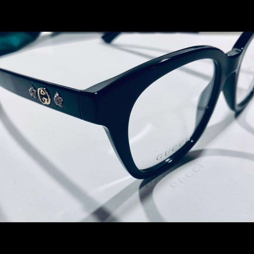 Gucci Eyeglasses Burgundy; Black Cat Eye New 51mm - Picture 6 of 8